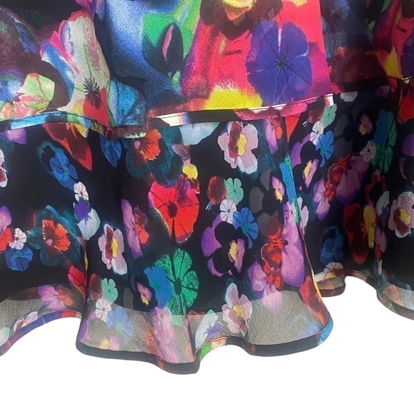 Whimsygoth silk corset floral dress size 6 Karen Mullen - Picture 5 of 8